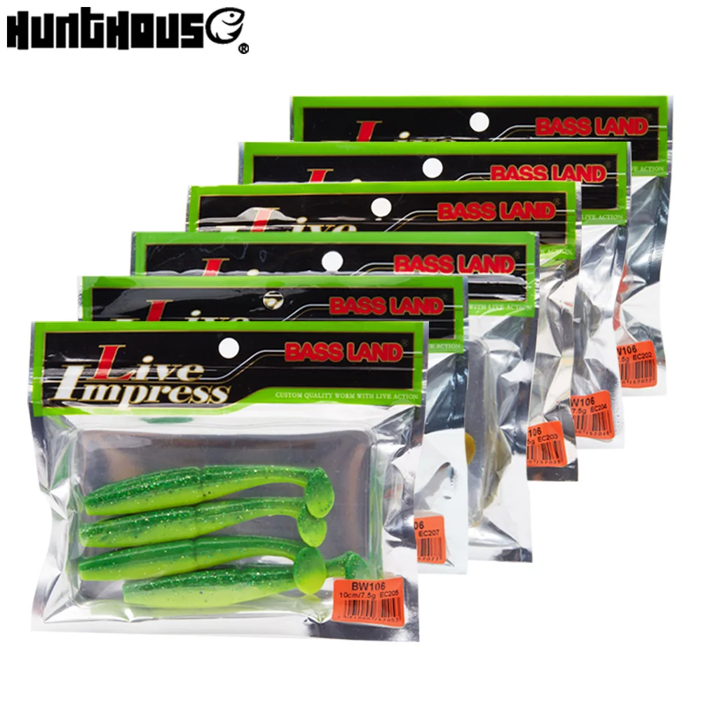 hunthou 2018 new style fishing lure soft lure bait 7cm 10cm 6bag/set for fishing bass leurre T tail fishing tackle equipment hunthou 2018 new style fishing lure soft lure bait 7cm 10cm 6bag/set for fishing bass leurre T tail fishing tackle equipment