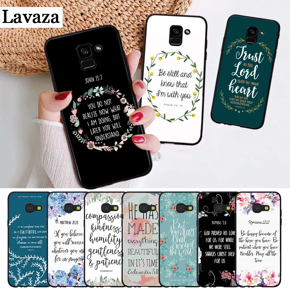 

Lavaza Bible verse Philippians Jesus Silicone Case for Samsung A3 A5 2016 2017 A6 Plus 2018 A7 A8 A9 A10 A30 A40 A50 A70 J6