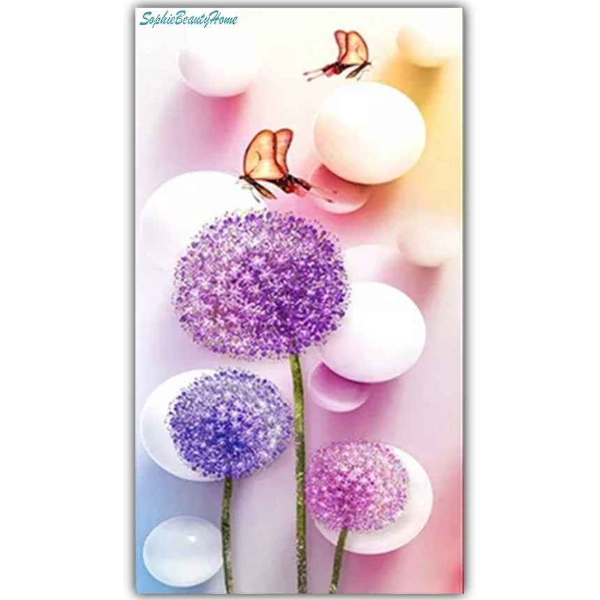 

Sophie beauty home 5D DIY diamond embroidery Dandelion Butterfly Cross Stitch Plaza Mosaic home wall decoration gifts