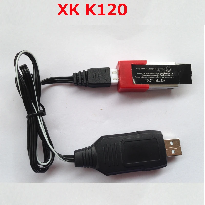 Charger and Battery for XK K120 6CH RC Helicopter Spare Parts 7.4V 300mAh