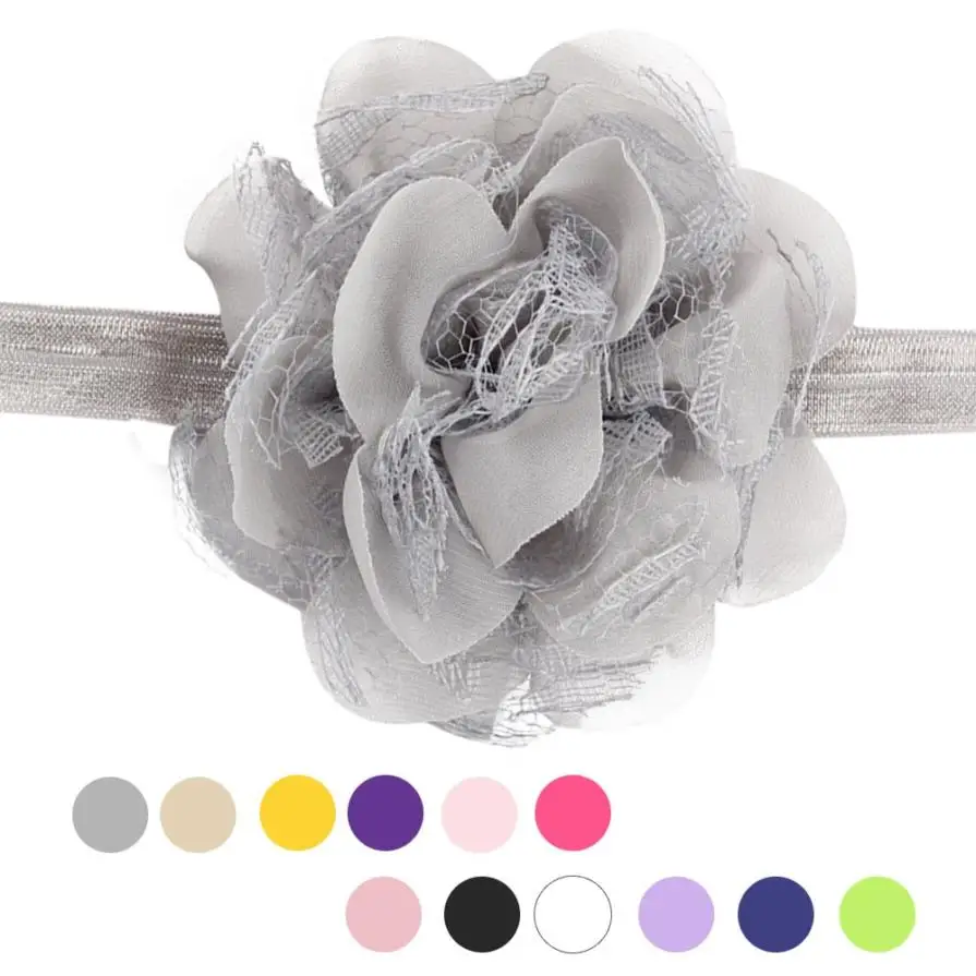 

PARRY Dropship Baby Flower Bow Lace Headband Headwear Band Girl Infant Toddler accessories hair ornament Ma APR16 P30