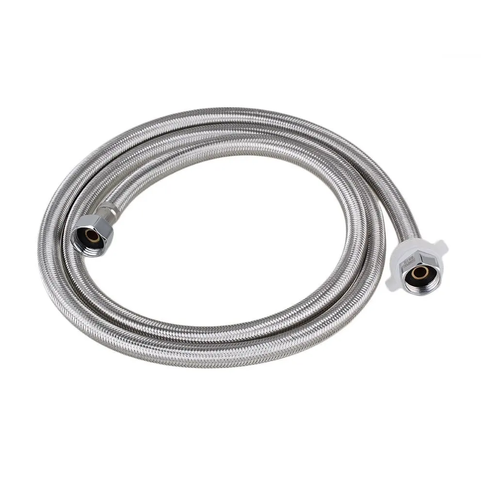 

1.5 M 19mm Inner Dia Thread Silver Stainless Steel Braided Hose Washing Machine Connector Water Heaters Toilet Connector