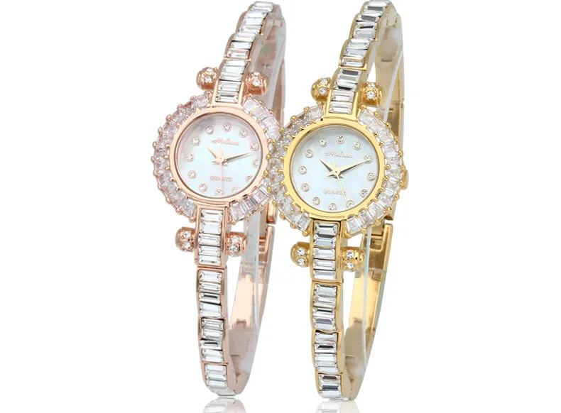 Cool Ultra thin Bracelet Watches Women Luxury Crystals Dress Wrist