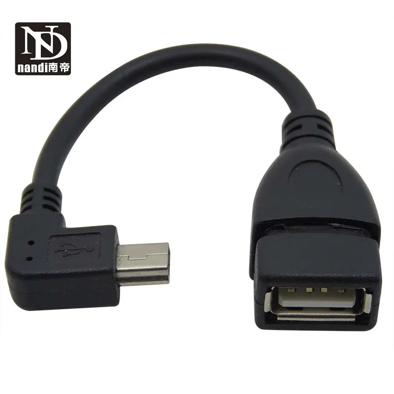Мини USB к otg адаптер 5Pin A/F OTG Хост кабель 90 градусов угловой для HTC Samsung Moto кабель|usb to