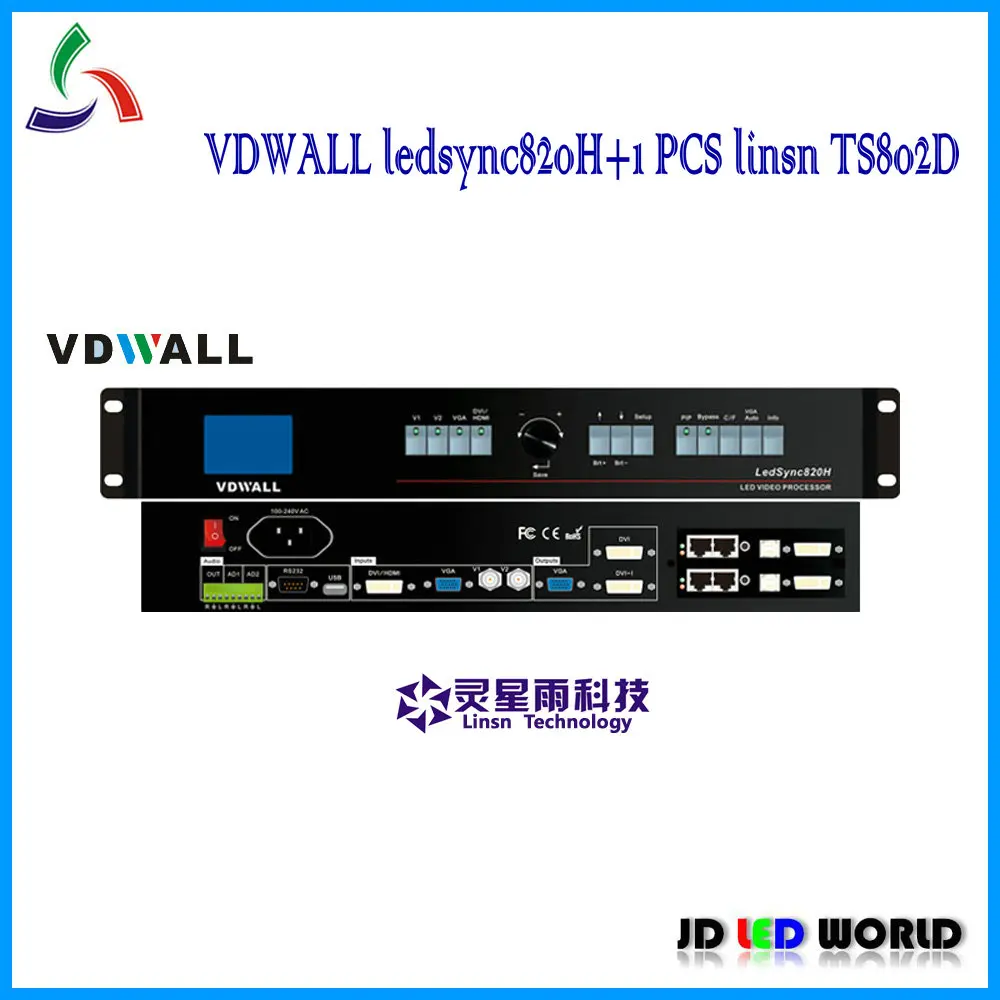 

LedSync820H LED video processor + linsn TS802(SD801D) sending card