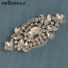 TOPQUEEN S336A женские свадебные хрустальные бриллианты вечерние платья с аппликацией отделка Свадебные аксессуары быстрая