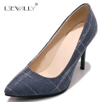 

Lsewilly Size 30-48 Office Lady Shoes Suede High Heels Woman Shoes Pointed Toe Dress Shoes Basic Pumps Women zapatos mujer S413