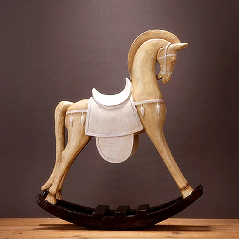 

Simulation Trojan Horse Statue Animal Resin Craftwork Retro Living Room Personality Home Furnishings Ornaments Gift L2825