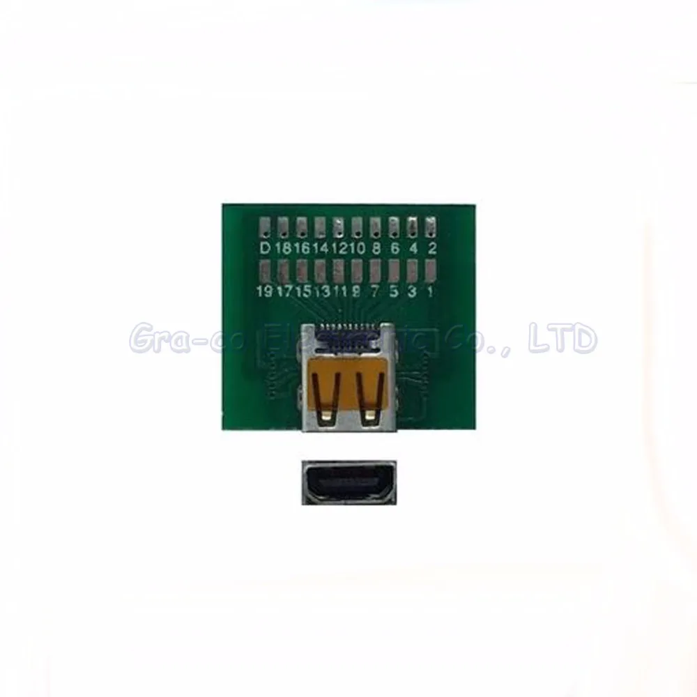 2 шт. гнездовой разъем Micro HDMI типа D с тестовой платой печатной платы | Электроника