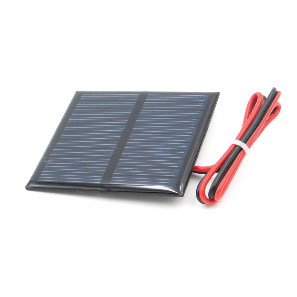 5,5 В 80 мА с 30 см удлинительным кабелем панели солнечных батарей из поликристаллического кремния DIY модуль зарядного устройства для аккумуляторов мини-игрушка для солнечных батарей