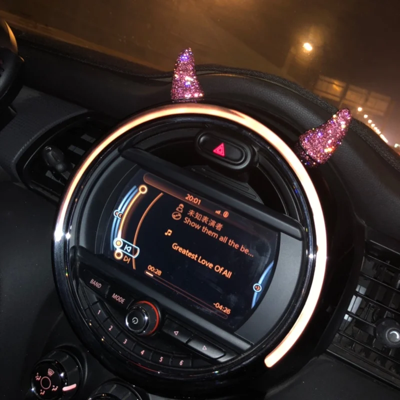 Супер милый прекрасный Дьявол Рога рулевого колеса автомобиля приборной панели метр капот украшения стикеры орнамент для Mini Cooper S One JCW