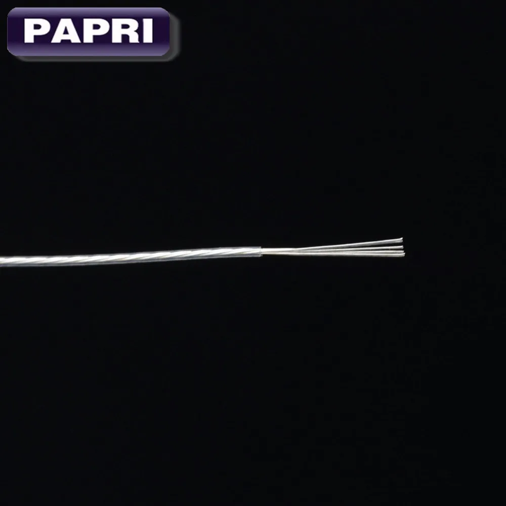 PAPRI DIY усилитель кабеля 0 23 x7strand PTFE высокая чистота OCC Медный Серебряный провод для