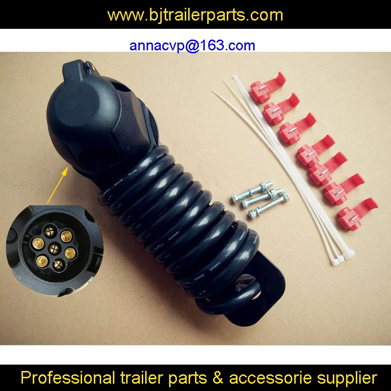 

PROMOTION CVP 7 pin pre wired 2m wire towbal socket with metal mounting plate trailer caravan socket plug holder, trailer parts