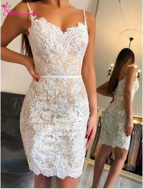 

Alexzendra Mini Lace Prom Dresses 2019 Short Party Dresses Plus Size Customize