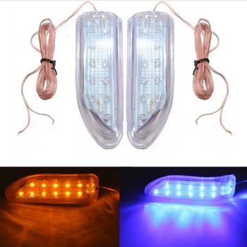 

2PC Amber Auto SMD Dynamic LED Light 12V Blade Shape Auto Rearview Side Mirror Turn Signal Lights Universal Car