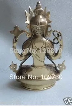 

001155 NEPAL TIBETAN STATUE CHENREZI BRONZE BUDDHA
