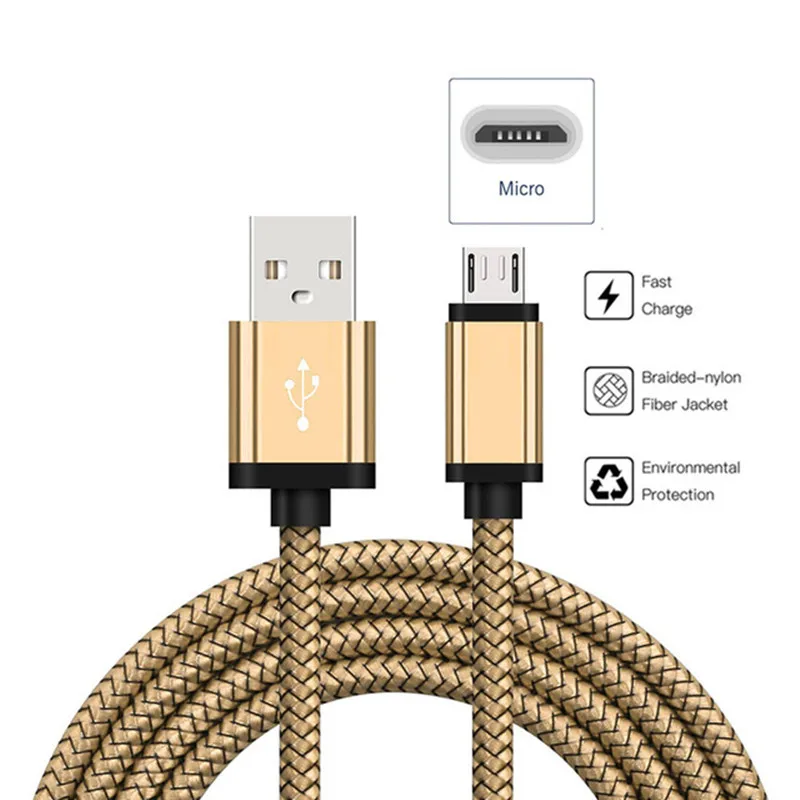 

2M/Short Micro usb Data cable For Samsung Galaxy Huawei Honor 8A 8S Redmi Note 5 6 pro LG L90 alcatel Android fast Charger wire