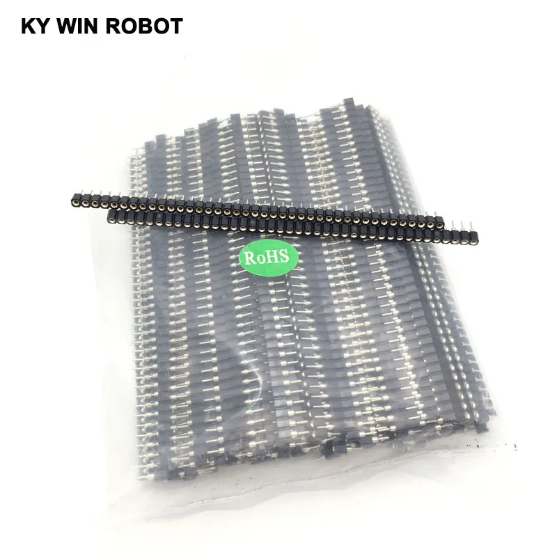100pcs 1x40 Pin 2.54 Round Female Pin Header connector