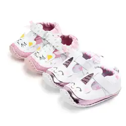 2019 Милая обувь для малышей, мальчиков и девочек, кроссовки с мягкой подошвой и цветами для новорожденного младенца любого пола, кожаная