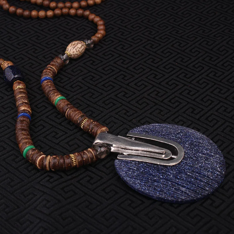 

fashion cow Bone engraved groove joint ethnic necklace,Nepal jewelry handmade sandalwoods long sweater vintage necklace