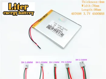 

407698 3.7V 4500mAH Li-ion Polymer lithiumion battery for 3.7V 407698 PLUG 7,8,9 inch tablet PC polymer rechargeable battery