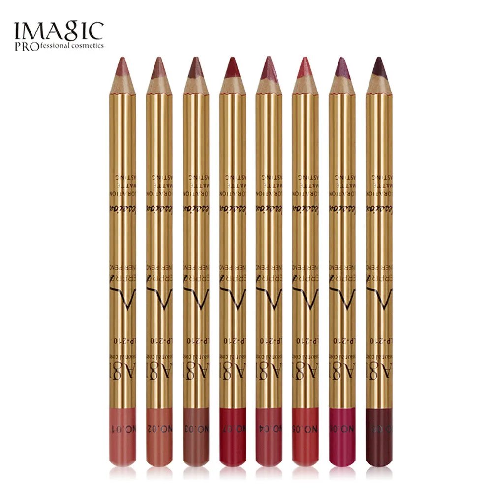 IMAGIC/Карандаш для губ IMAGIC Metal women Lasting Lipliner Водостойкий карандаш для губ 8 цветов td0320 Прямая поставка