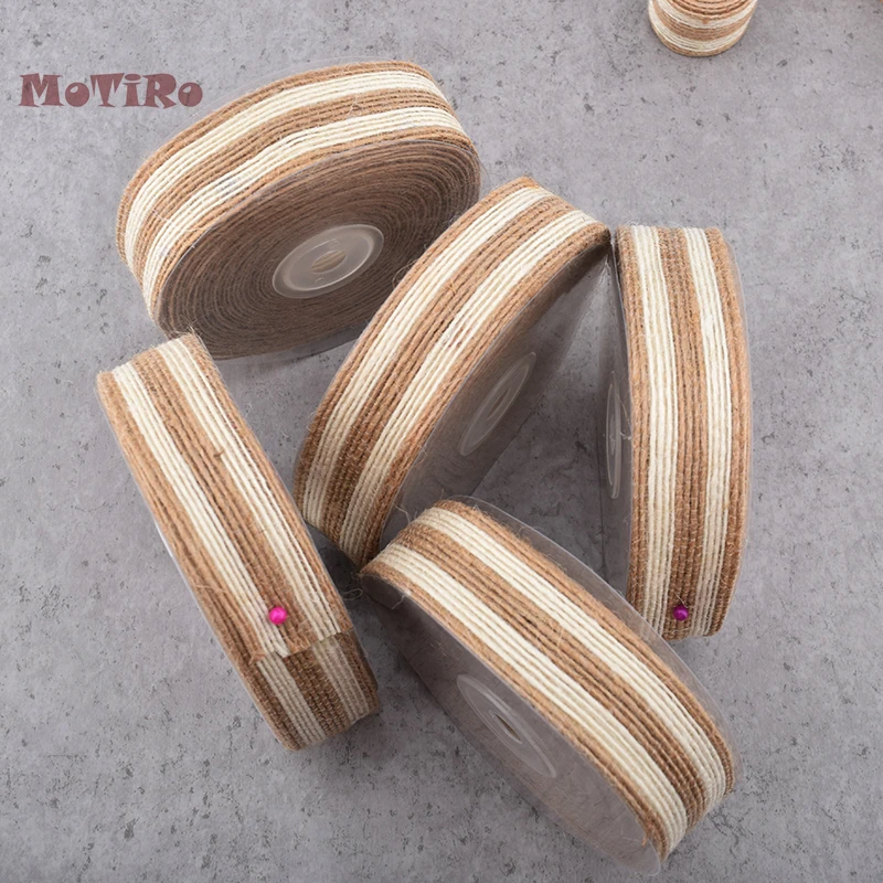 

MoTiRo,10Y/lot,Natural Jute Twine Burlap Lace String,Hemp Rope For Wedding Gift Wrapping/Cords Thread DIY/Florists Craft Decorat
