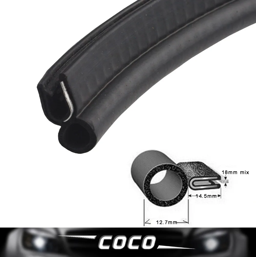 06 Medium Car Door Rubber EDGE TRIM Seal Strip pillar Boat