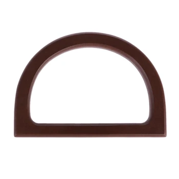 

Handbag Handbag Purse Frame Bag Accessories D Shape Wooden Handle Replacement DIY