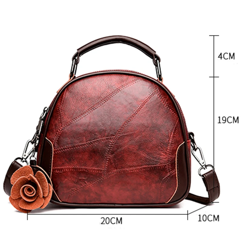 Cuero genuino de las mujeres bolsa de hombro de cuero de vaca de señora de cosméticos de alta calidad diseñador de lujo multifunción Mochila Cuero genuino de las mujeres bolsa de hombro de cuero de vaca de señora de cosméticos de alta calidad diseñador de lujo multifunción Mochila