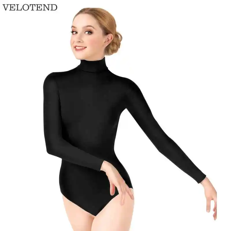2018 Rushed Sale Spandex Velotend Women Gymnastics Leotard Ballet Dancewear Lycra Female Long Sleeve Lady Bodysuit Tights | Тематическая