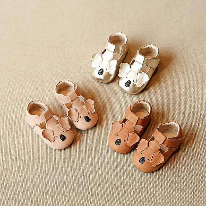 Girls Shoes First-Walkers Baby Moccasins Newborn-Baby Cartoon Hard-Bottom Koala Healthy