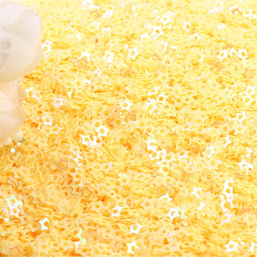 Holographic Snow FlowerStar Shape Nail Sequins 3d Paillette Shiny Sparkly Tips Sheet Nail Art Decorations