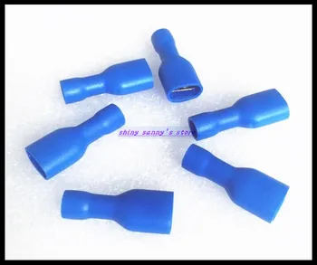

200pcs/Lot FDFD2-250 Blue 16-14 AWG 1.5-2.5mm2 Female Insulated Electrical Crimp Terminal Cable Wire Connector Brand New