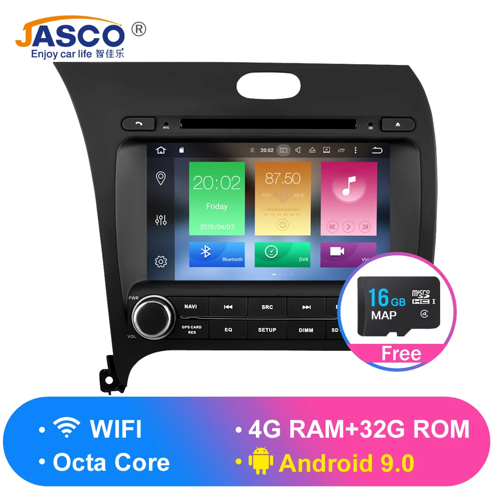 

4G RAM Android 9.0 Car DVD Stereo For Kia Cerato K3 Forte 2013 2014 2015 2016 GPS Navigation Mutimedia Video Audio Headunit
