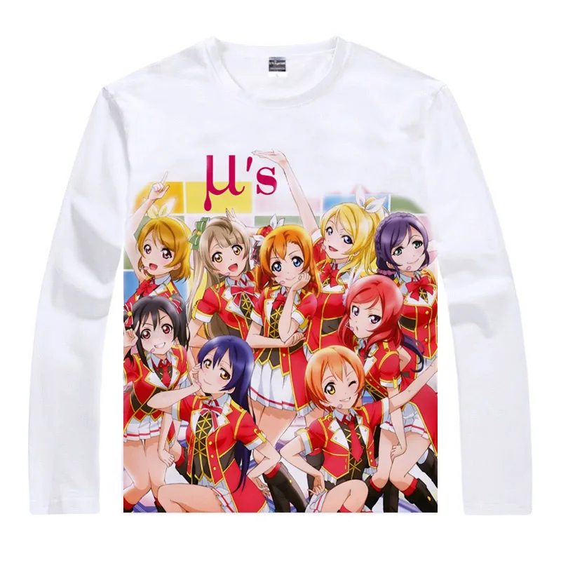 Coolprint японский аниме рубашка Love Live School Idol футболки мульти-стиль с длинным рукавом Kotori Minami Eli Ayase Косплей Kawaii - Цвет: Style 14