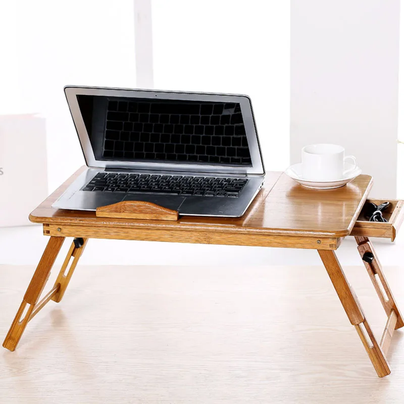 Us 48 99 50 Off Adjule Foldable Portable Bamboo Computer Stand Laptop Desk Notebook Table For Bed Sofa Tray Picnic Tables In