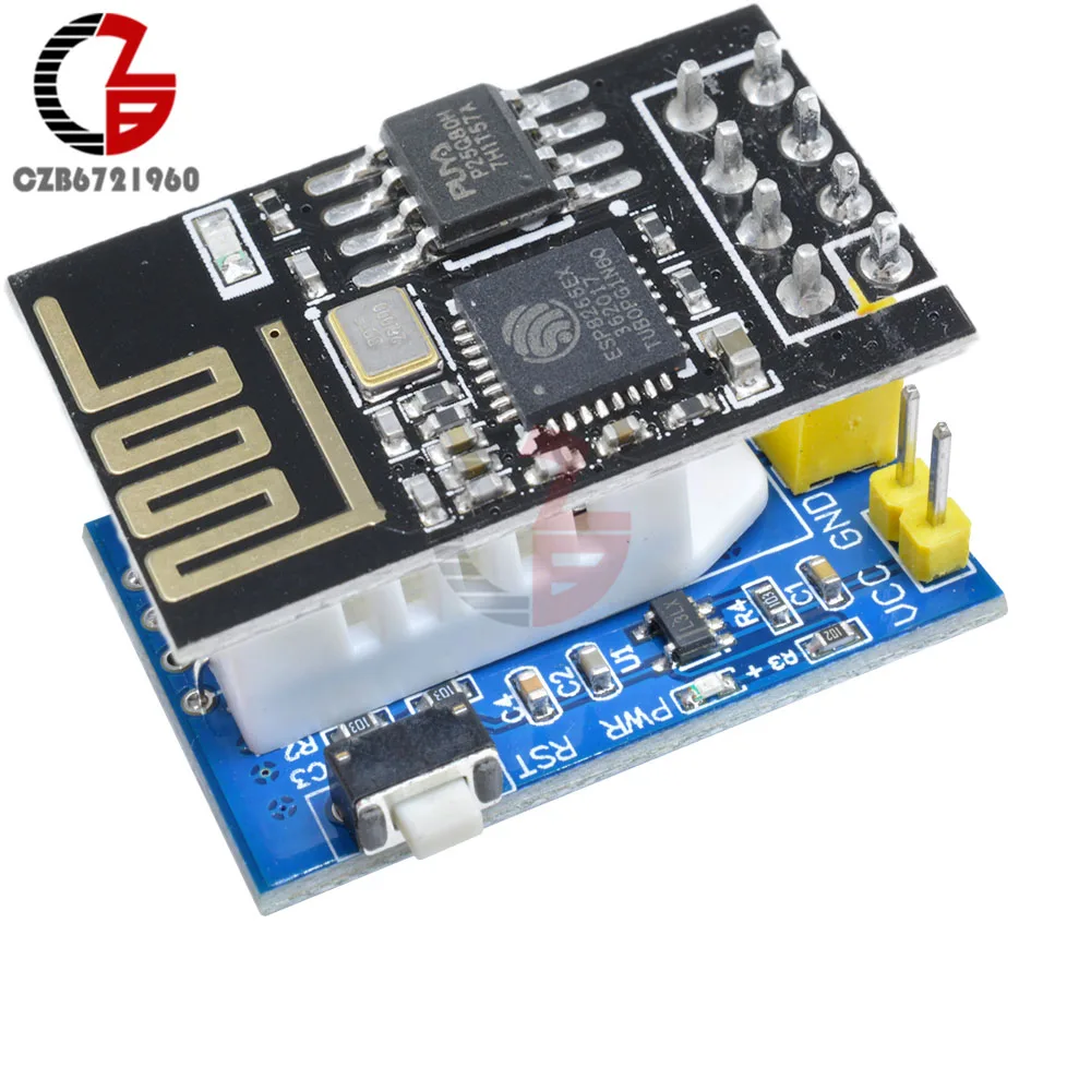 Wifi ESP8266 ESP-01S DHT11 DHT22 AM2302 Цифровой Датчик температуры и влажности Модуль Замена SHT11 SHT15 для термостата гигростат - Цвет: ESP-01S AM2302