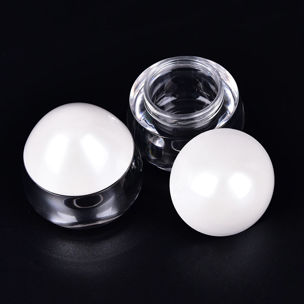 1Pc New DIY Make up Tins Egg Shape Sample jar refillable AS cream jar Empty face care cosmetic container White cap 15g