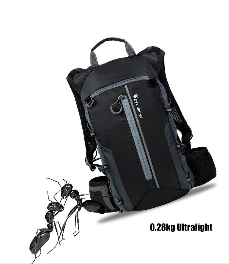 WEST BIKING 10L спортивные рюкзаки, складная велосипедная сумка, сумка для путешествий, альпинизма, женская и мужская, рюкзак, удерживающий воду, велосипедная сумка