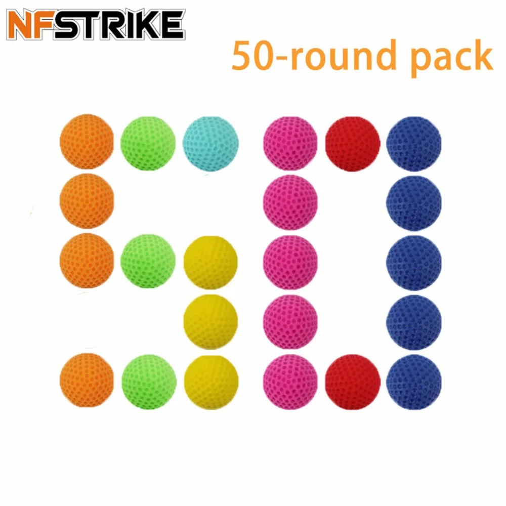 

NFSTRIKE 50Pcs General Refilled Bullet Ball For Nerf Rival Series Outdoor Sports Toy For All Ages Seven Color Mixed