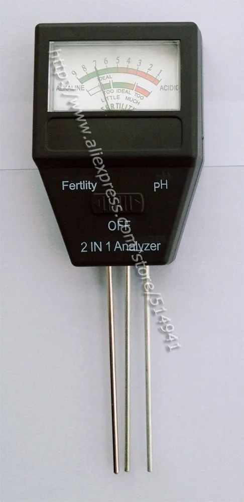 Портативный дешевле 2 In1 анализатор 3 зонд PH Измеритель/удобрение почвы Тесты метр-JD7032