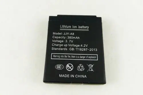 JJY-A8 Батареи smart watch телефон 380 мАч батареи долгое время ожидания аккумулятор для A1