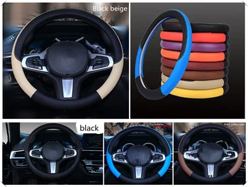 

Auto parts Leather weaving steering wheel cover 38 cm or 15 inches for Chevrolet Volt SS Chevelle FNR 1970 1967 Impala Chaparral