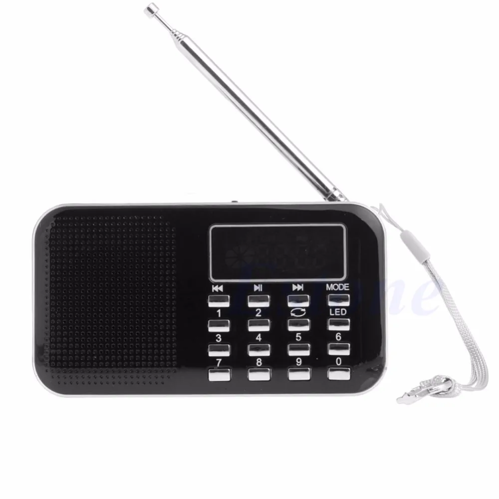 새로운 미니 휴대용 lcd 디지털 fm 라디오 스피커 usb 마이크로 sd tf 카드 mp3 음악 플레이어 뜨거운digital