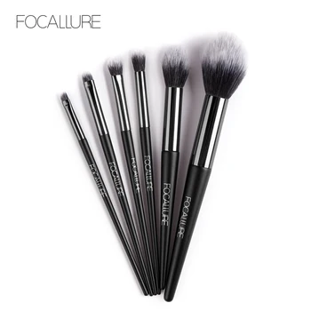 

FOCALLURE 6PCS Makeup Brushes Set Tool Professional Face Powder Eyeshadow Applicator Natural Hair Brush