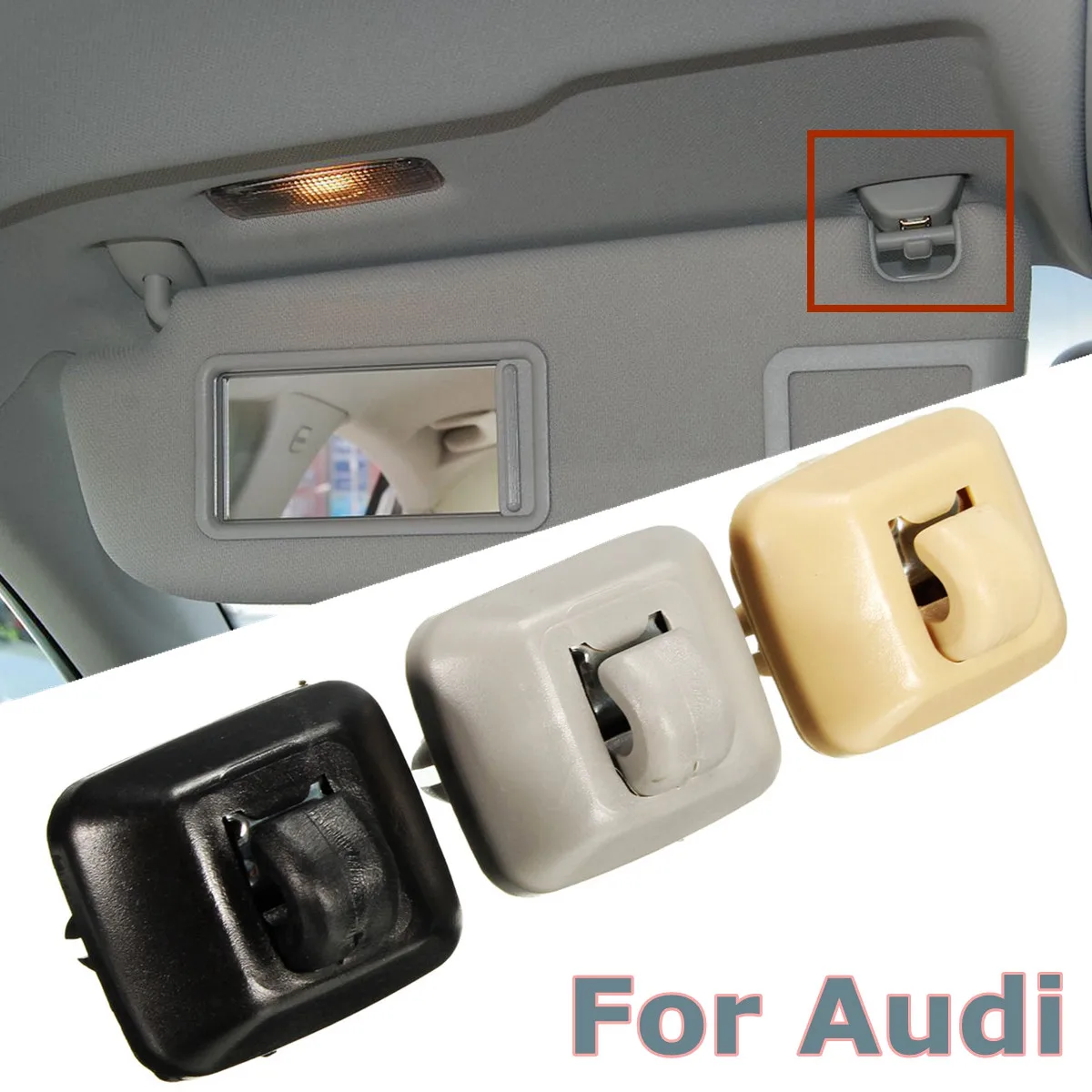 10pcs Inner Sun Visor Hanger Hook Clip Bracket Fit For Audi A1 A3 A4 A5
