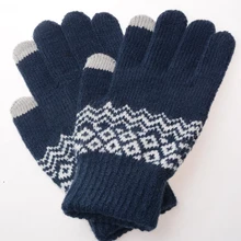 Модные 7 стилей, зимние перчатки для девочек, перчатки с сенсорным экраном, вязаные варежки, вязаные варежки, зимние теплые перчатки для женщин из толстой пашмины