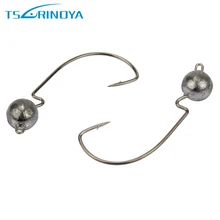 Tsurinoya 4 сумки свинцовая головка острые Крючки 3,5 г/5 г/7 г джиг голова крючки искусственные черви для приманки мягкие приманки рыболовные крючки