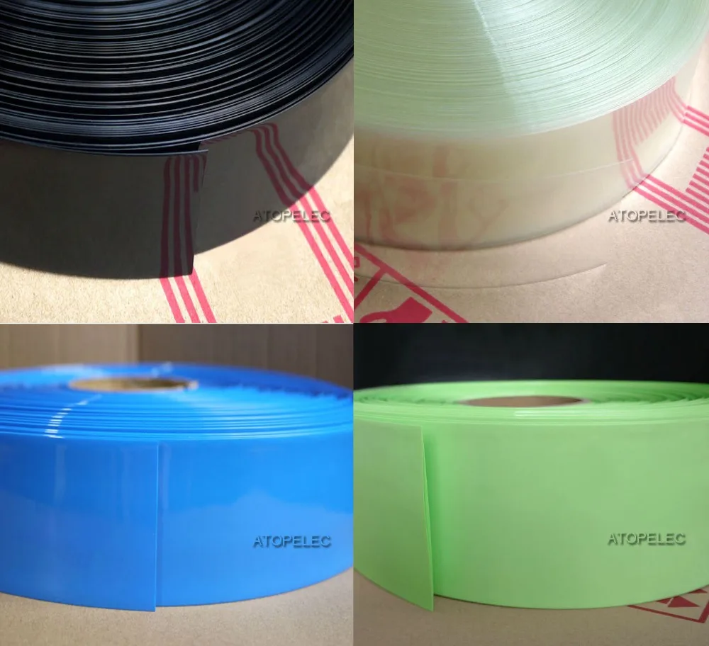 

Wide 95MM / Diameter 60MM PVC 2:1 Heat Shrink Tubing Battery Wrap Selectable Color